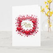 Custom Happy Birthday Gift Card – Personalized Bir Kaart (Gele Bloem)