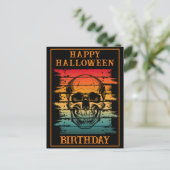 CUSTOM HAPPY BIRTHDAY HALLOWEEN FEESTVIERING BRIEFKAART (Staand voorkant)