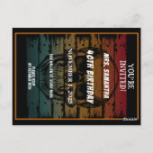 CUSTOM HAPPY BIRTHDAY HALLOWEEN FEESTVIERING BRIEFKAART (Achterkant)