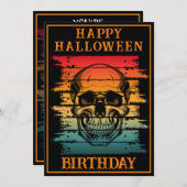 CUSTOM HAPPY BIRTHDAY HALLOWEEN FEESTVIERING KAART (Voorkant / Achterkant)