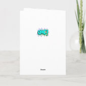 Custom HAPPY BIRTHDAY HERO Comic Style Pop Art Fun Kaart (Achterkant)