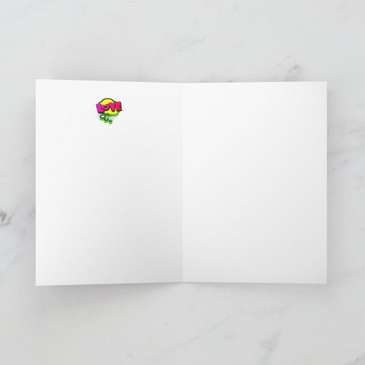 Custom HAPPY BIRTHDAY HERO Comic Style Pop Art Fun Kaart (Binnen)