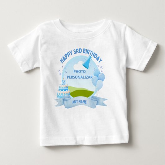 "Custom Happy Birthday Kids T-Shirt – Personalized (Voorkant)