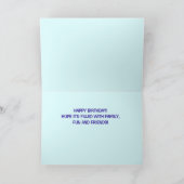 Custom Happy Birthday kind wenskaart Bedankkaart (Binnen)