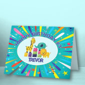 Custom Happy Birthday kind wenskaart Bedankkaart