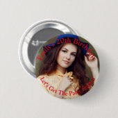 Custom Happy Birthday laten we een feestje vieren Ronde Button 5,7 Cm (Voorkant /achterkant)
