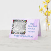 Custom Happy Birthday Mom Kaart (Gele Bloem)