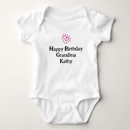 Custom Happy Birthday Oma, cadeau van Baby, Romper