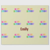 Custom Happy Birthday Oma Fotocollage Roze Cadeaupapier (Vlak)