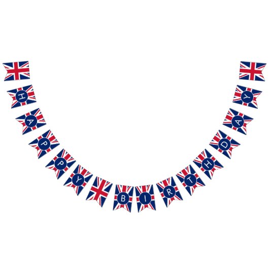 Custom Happy Birthday Union Jack Vlaggetjes (Alle)