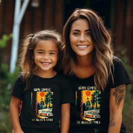 Custom Happy Campers Naam Familie Camping Trip T-shirt
