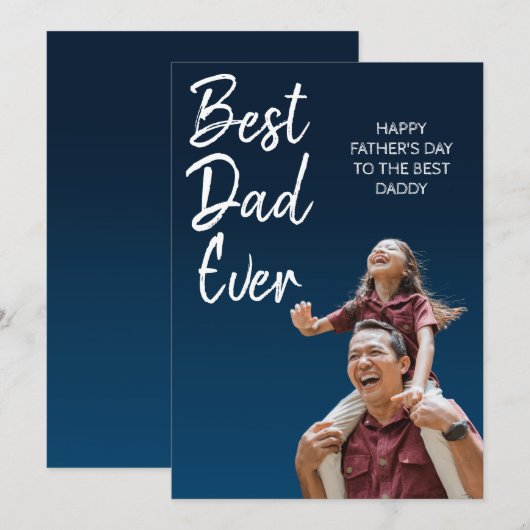 Custom Happy Father's Day Kaart voor papa (Voorkant / Achterkant)