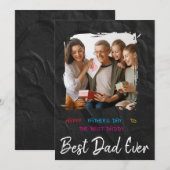 Custom Happy Father's Day Kaart voor papa (Voorkant / Achterkant)