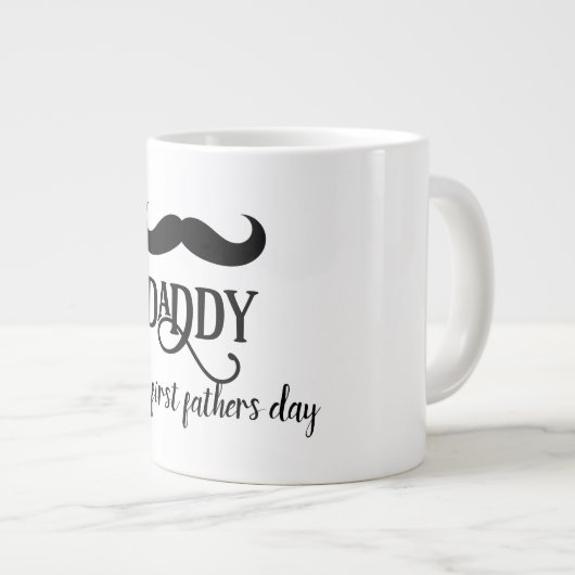 custom Happy first father's day  Grote Koffiekop (Voorkant rechts)