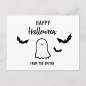 Custom Happy Halloween Friendly Ghost Briefkaart (Voorkant)