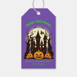 Custom Happy Halloween Haunted House Cadeaulabel