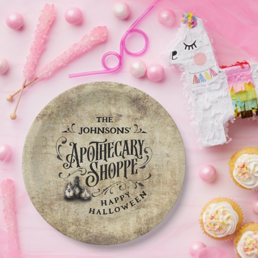 Custom Happy Halloween  Papieren Bordje (Feest)