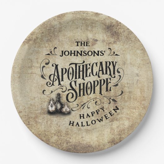 Custom Happy Halloween  Papieren Bordje (Voorkant)
