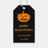 Custom Happy Halloween partij gunst gesneden pompo Cadeaulabel (Voorkant)
