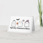 Custom Happy Halloween Spooky Seizoen Leuke Geeste Kaart (Voorkant)