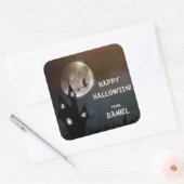 Custom Happy Halloween Vierkante Sticker (Envelop)