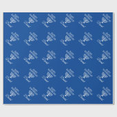 Custom Happy Hanukkah blue Jewish Holiday Cadeaupapier (Vlak)