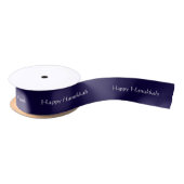 Custom Happy Hanukkah Satin Ribbon Satijnen Lint (Spoel)