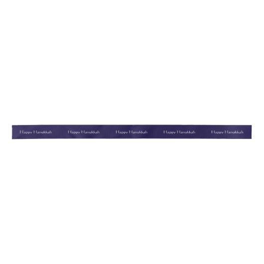 Custom Happy Hanukkah Satin Ribbon Satijnen Lint (Voorkant)