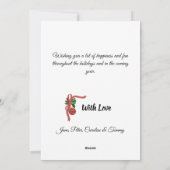 Custom Happy Holidays Fun Plaid Red Green Photo Feestdagenkaart (Achterkant)