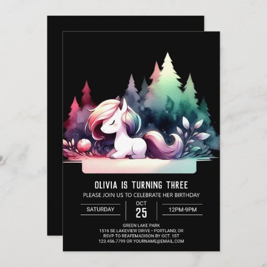 Custom Happy Horse Verjaardag Kaart (Voorkant / Achterkant)