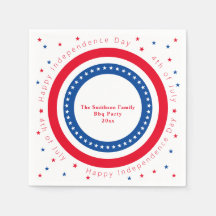 Custom Happy Independence Day Rood Wit Blauw Sterr