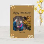 Custom Happy Jubileum Gevouwen Wenskaart Kaart (Gele Bloem)