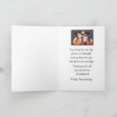 Custom Happy Jubileum Liefje Schattigee Vossen Kaart (Binnen)