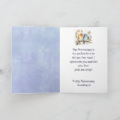 Custom Happy Jubileum Sweetheart Schattige Lovebir Kaart (Binnen)