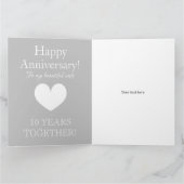 Custom Happy Jubileum wenskaart voor vrouw Kaart (Binnen)