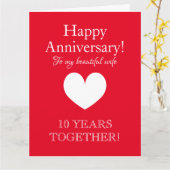 Custom Happy Jubileum wenskaart voor vrouw Kaart (Gele Bloem)