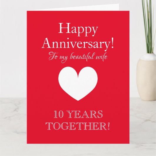 Custom Happy Jubileum wenskaart voor vrouw Kaart (Voorkant)