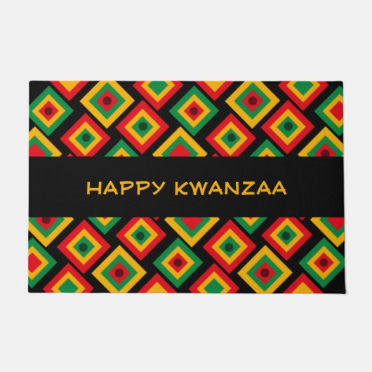 Custom HAPPY KWANZAA Deurmat (Voorkant)