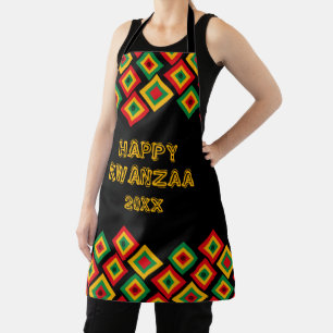 Custom HAPPY KWANZAA Schort