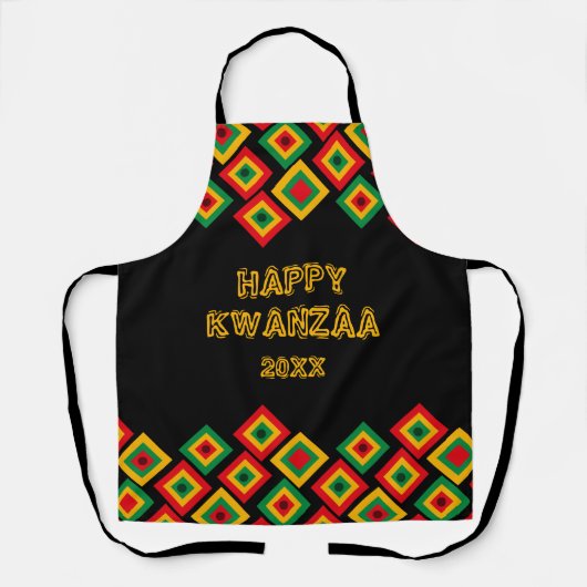 Custom HAPPY KWANZAA Schort (Voorkant)