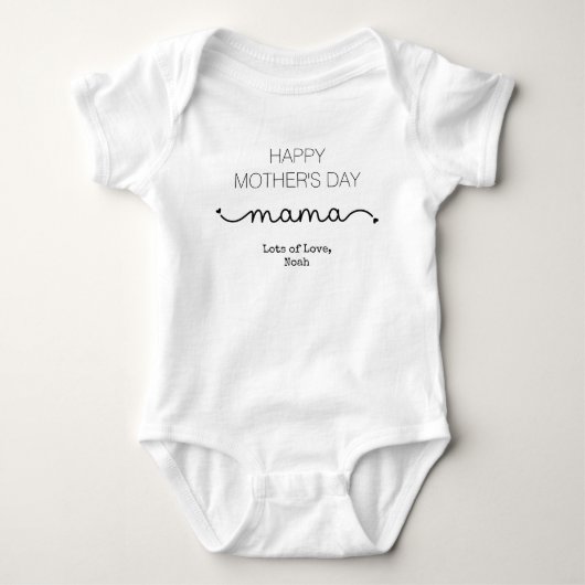 Custom Happy Moederdag Mama Elegant Romper (Voorkant)