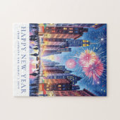 Custom Happy New Year New York City Fireworks Legpuzzel (Horizontaal)