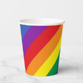 Custom Happy Pride LGBT Gay Pride Party Rainbow Papieren Bekers (Achterkant)