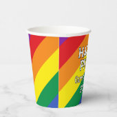 Custom Happy Pride LGBT Gay Pride Party Rainbow Papieren Bekers (Rechts)