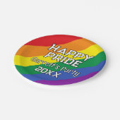 Custom Happy Pride LGBT Gay Pride Party Rainbow Papieren Bordje (Gekanteld)
