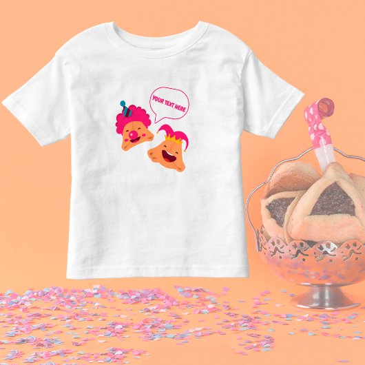 Custom Happy Purim Cute Hamantaschen Kinder Shirts