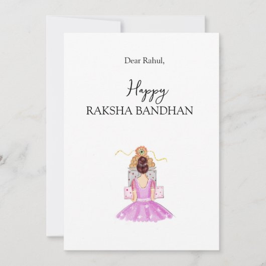 Custom, Happy Rakhi, Rakshabandhan, Festival, Feestdagenkaart (Voorkant)