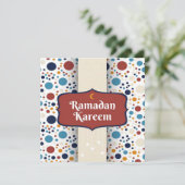 Custom Happy Ramadan Kareem Crescent Feestdagenkaart (Staand voorkant)