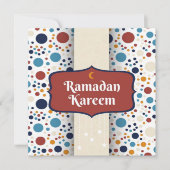 Custom Happy Ramadan Kareem Crescent Feestdagenkaart (Voorkant)