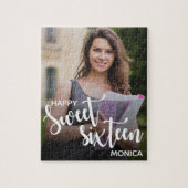 Custom Happy Sweet 16 | Verjaardagspuzzel Legpuzzel (Verticaal)